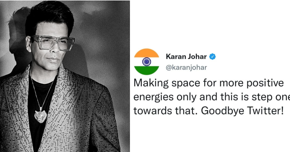 Karan Johar bids goodbye to Twitter says, 
